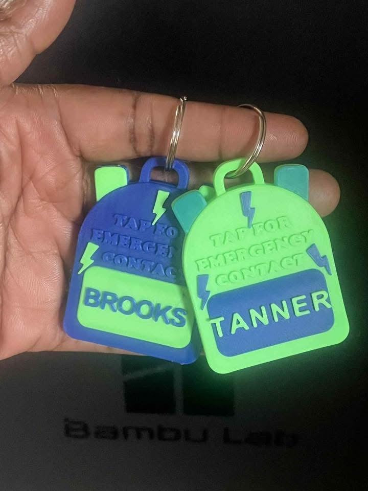 Emergency Contact Keychain