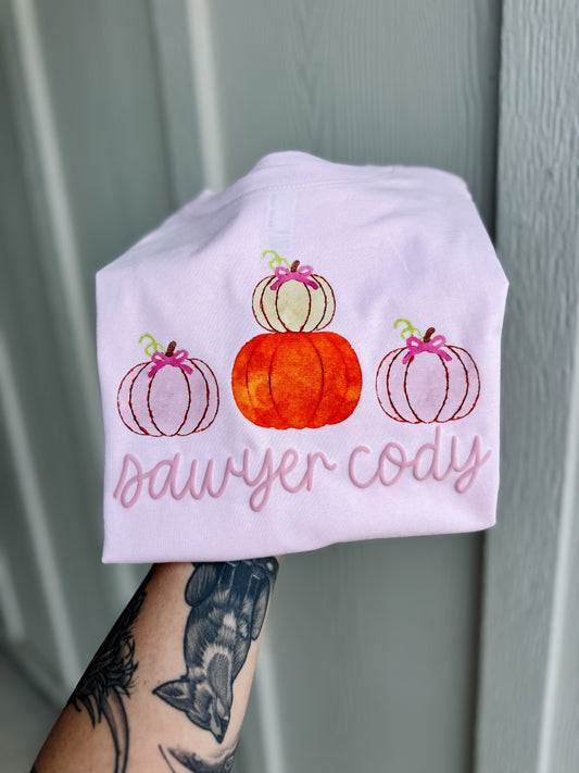Watercolor Pumpkin Patch + Name