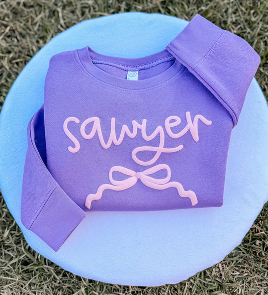 Bow PUFF Long Sleeve Ruffle Shirts