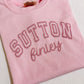 Pink on pink Jersey/cursive PUFF